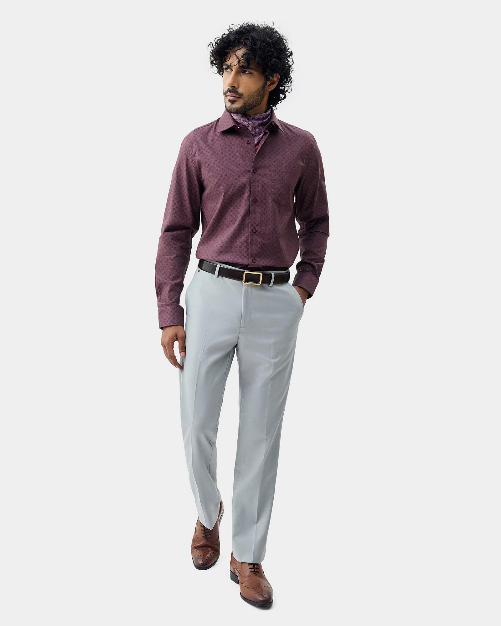 Plum Printed Shirt - Quill