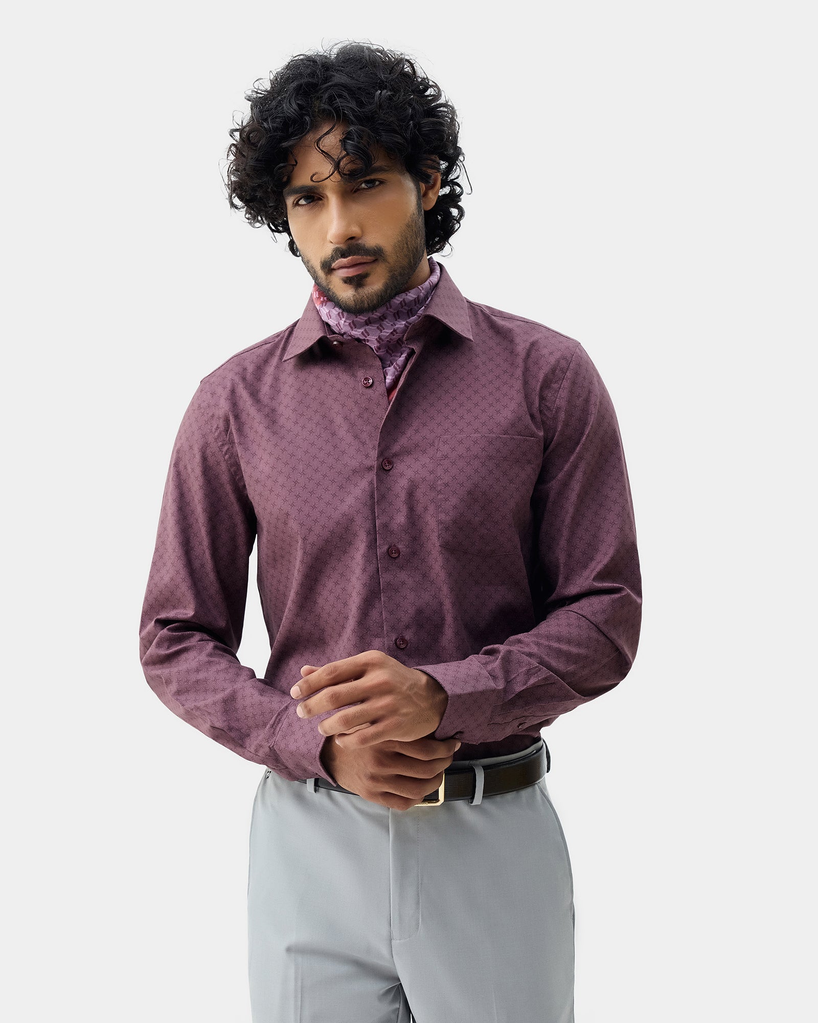 Plum Printed Shirt - Quill