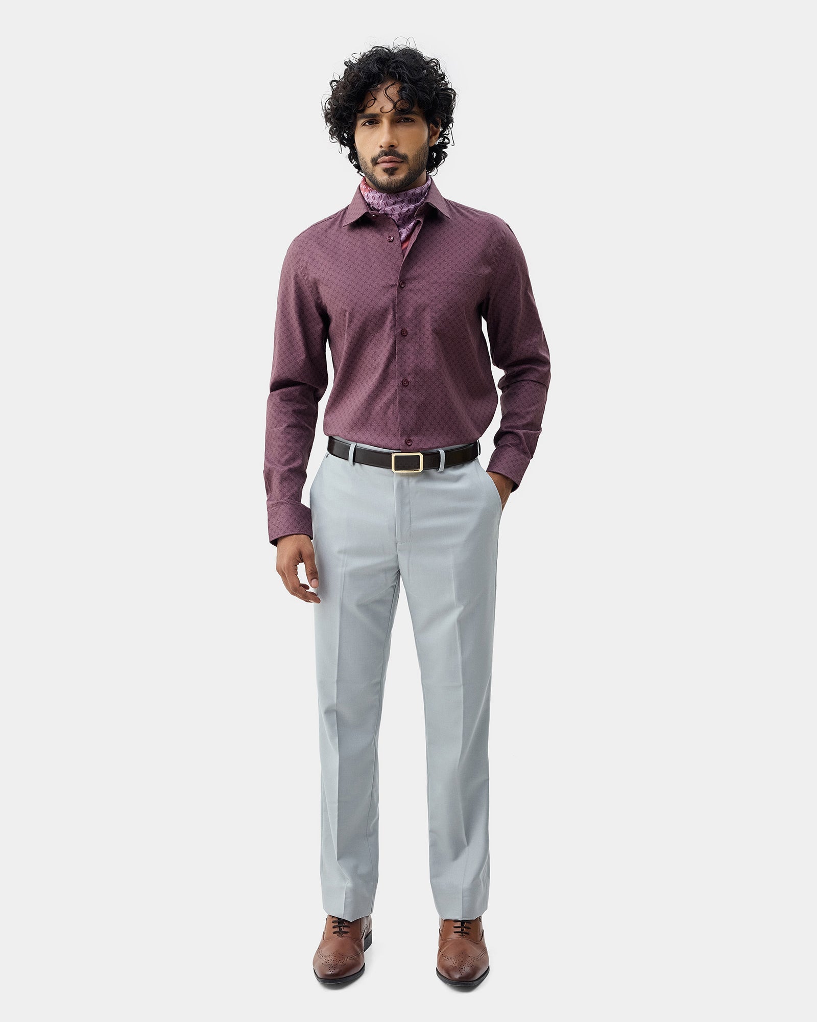 Plum Printed Shirt - Quill