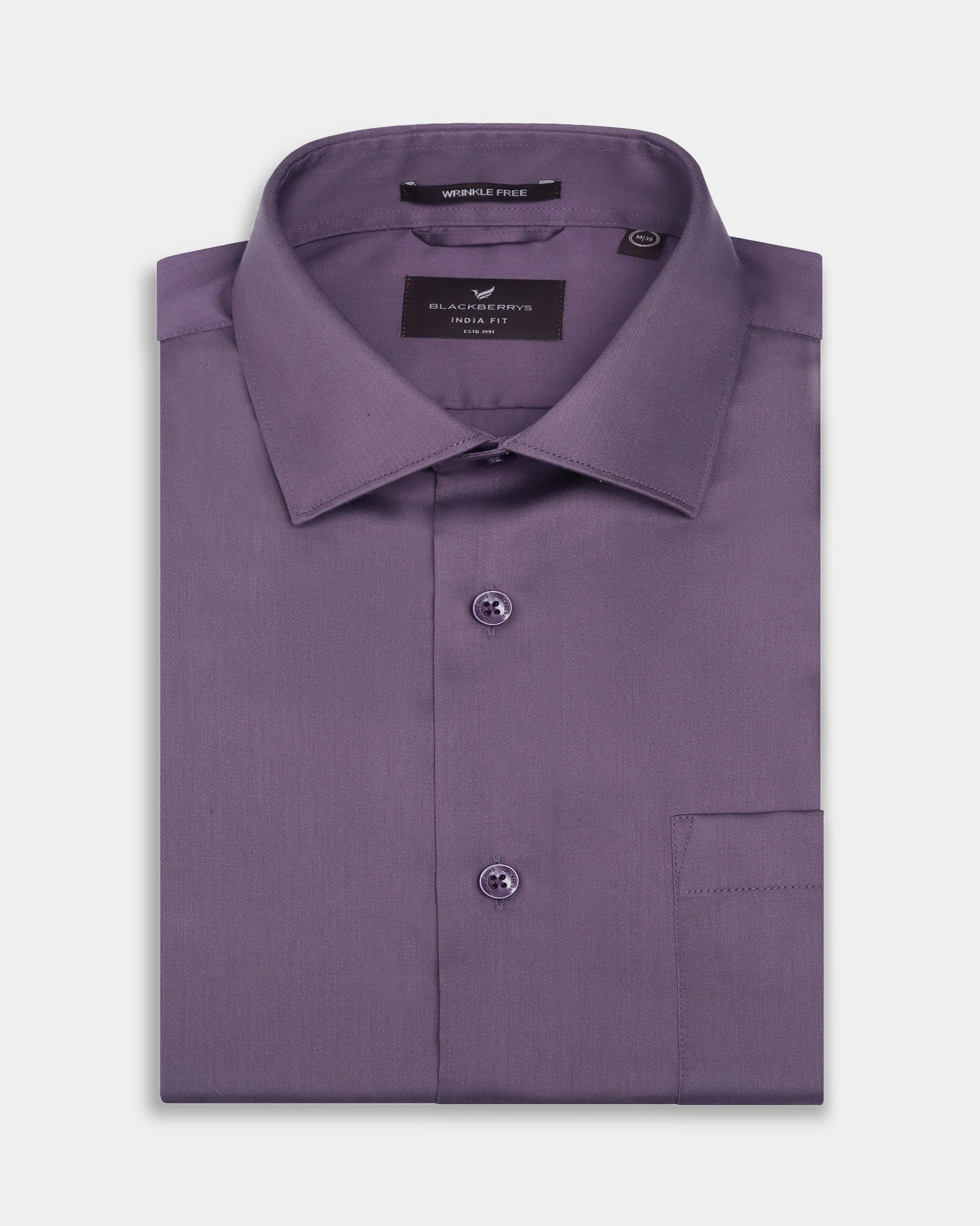 Plum Solid Shirt - Sylvia