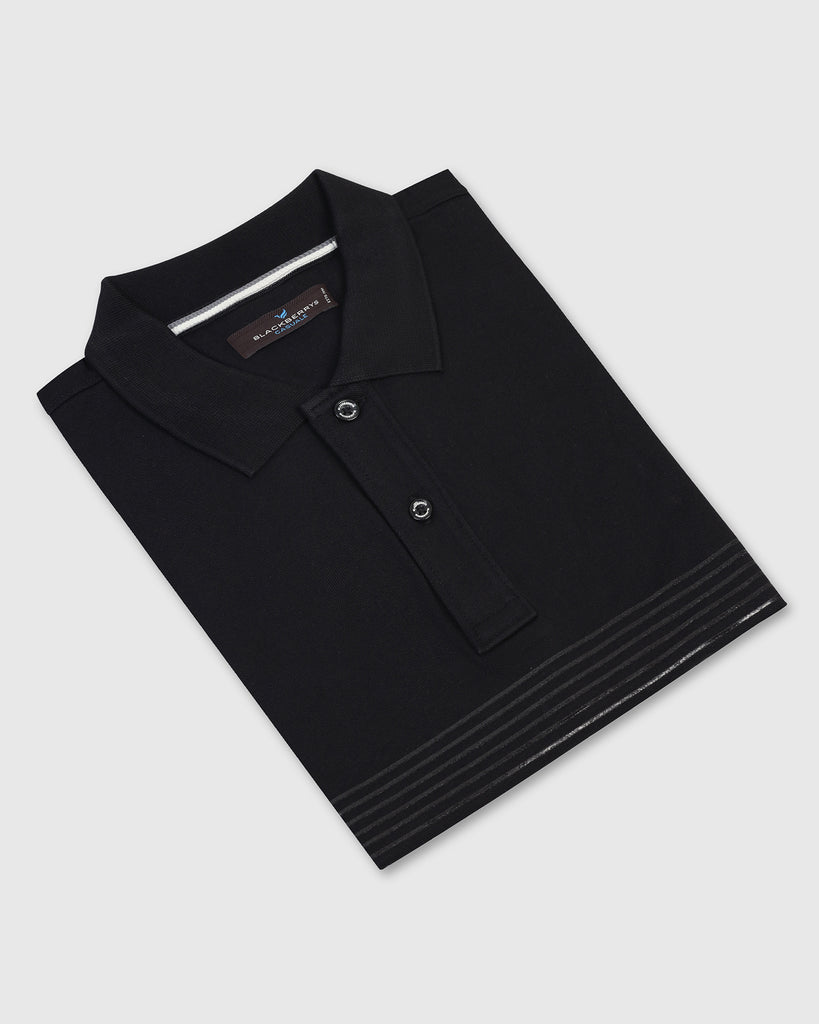 Polo Black Printed T-Shirt - Gemini