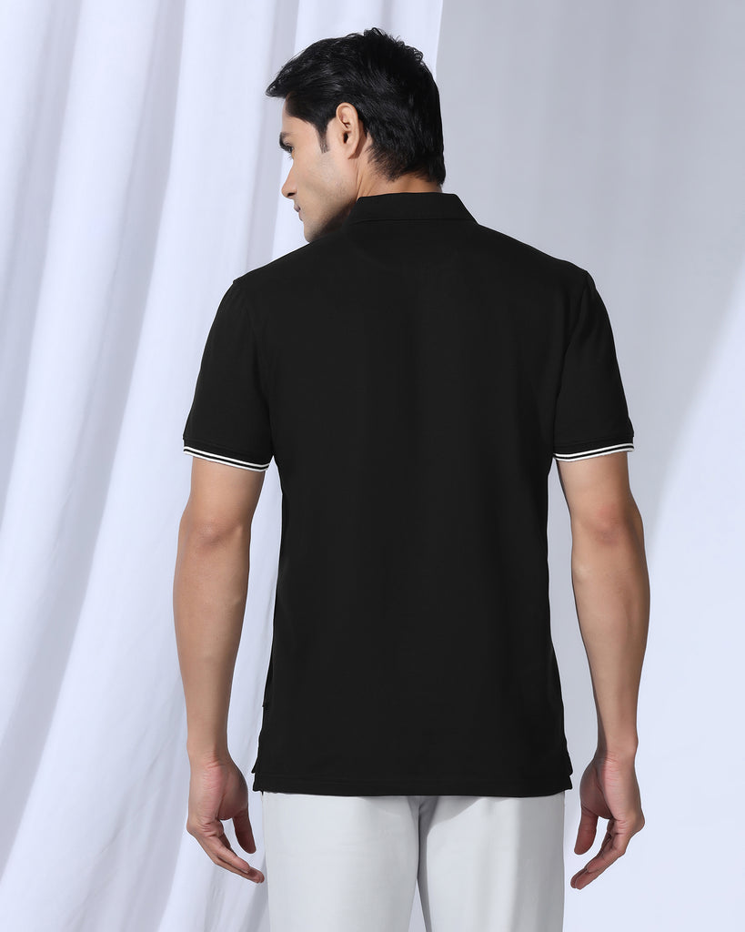 Polo Black Printed T-Shirt - Eta