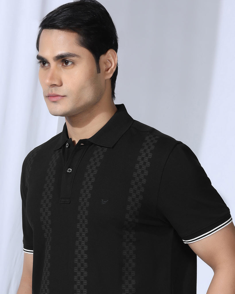 Polo Black Printed T-Shirt - Eta