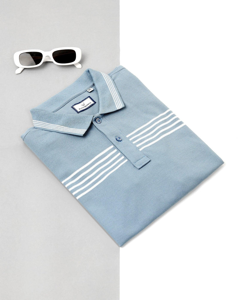 Polo Blue & Tan Stripe T-Shirt - Nala