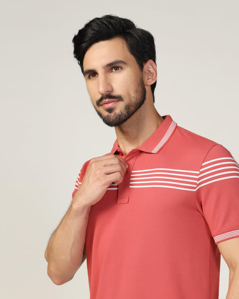 Polo Dusty Pink Stripe T-Shirt - Nala