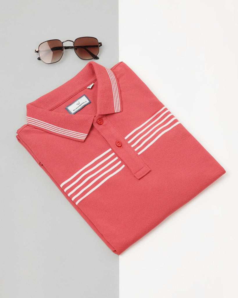 Polo Dusty Pink Stripe T-Shirt - Nala