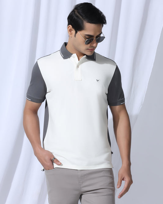Polo Grey Solid T-Shirt - Mike