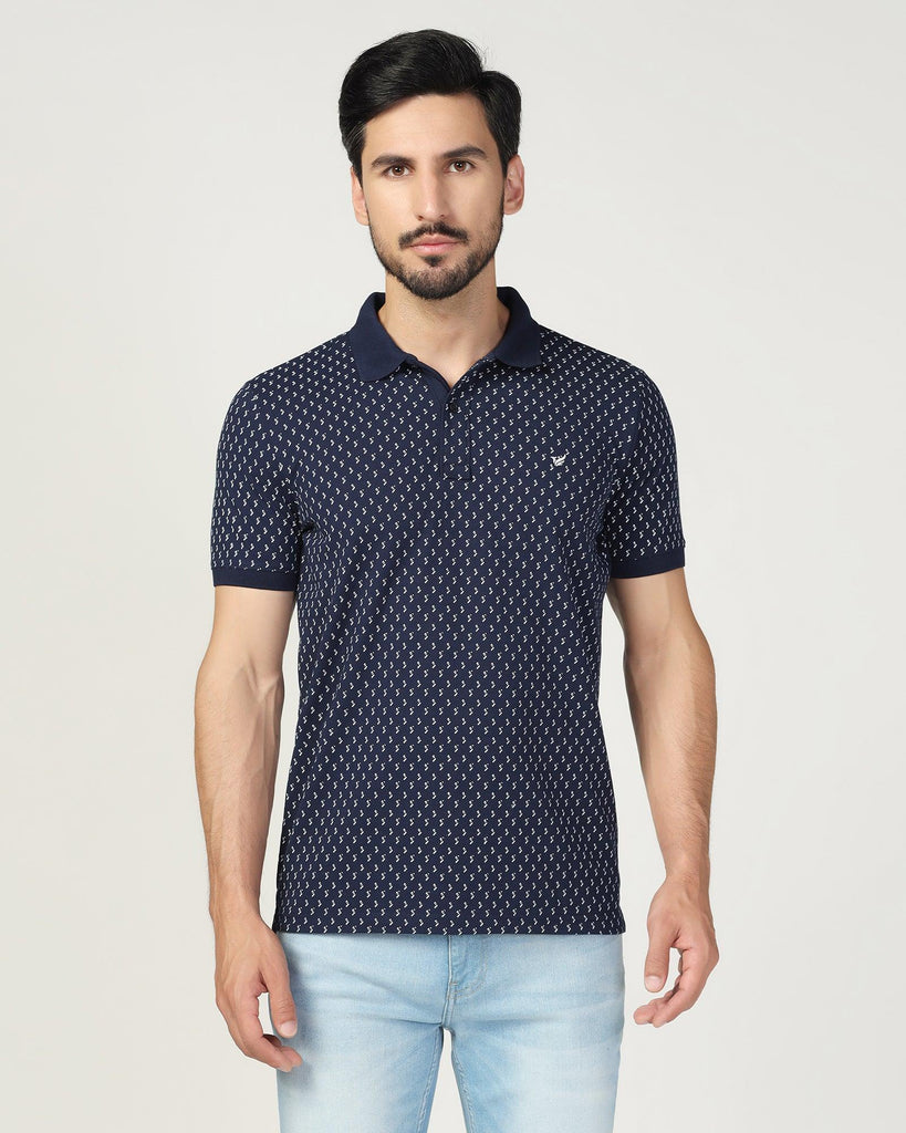 Polo Navy Printed T-Shirt - Luna