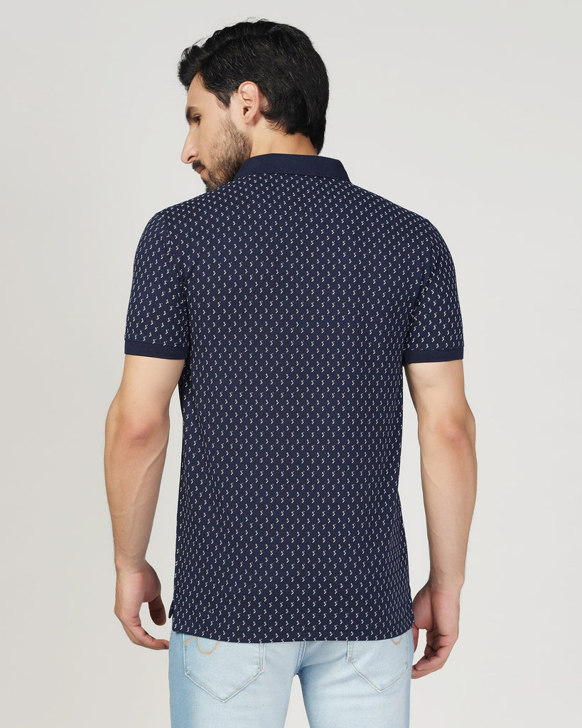 Polo Navy Printed T-Shirt - Luna