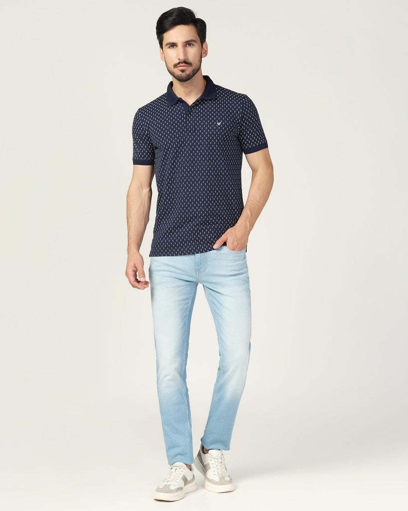 Polo Navy Printed T-Shirt - Luna