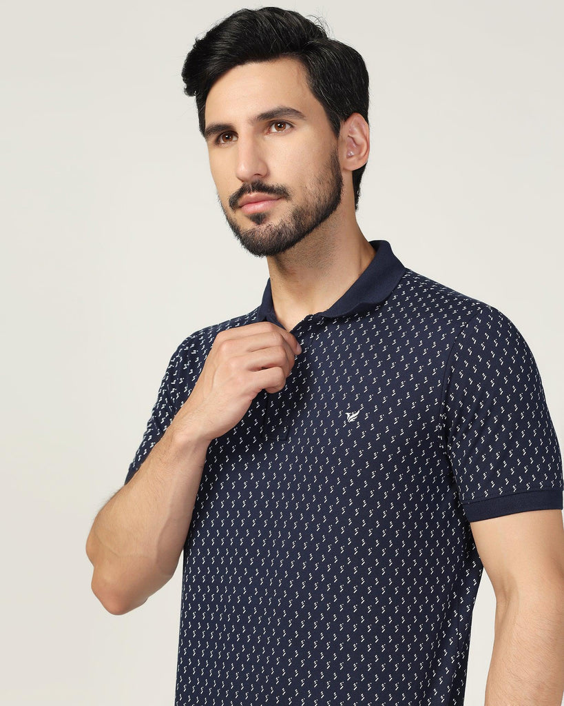 Polo Navy Printed T-Shirt - Luna