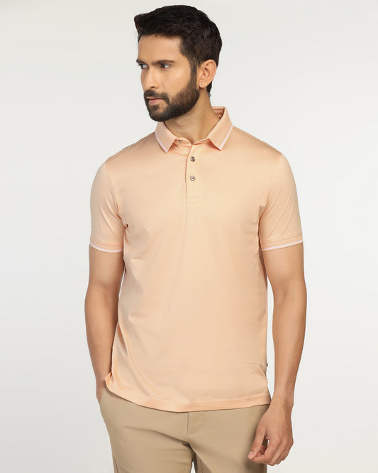 Polo Peach Solid T-Shirt - Orion