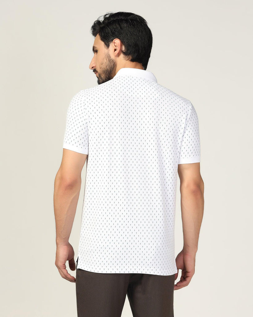 Polo White Printed T-Shirt - Luna