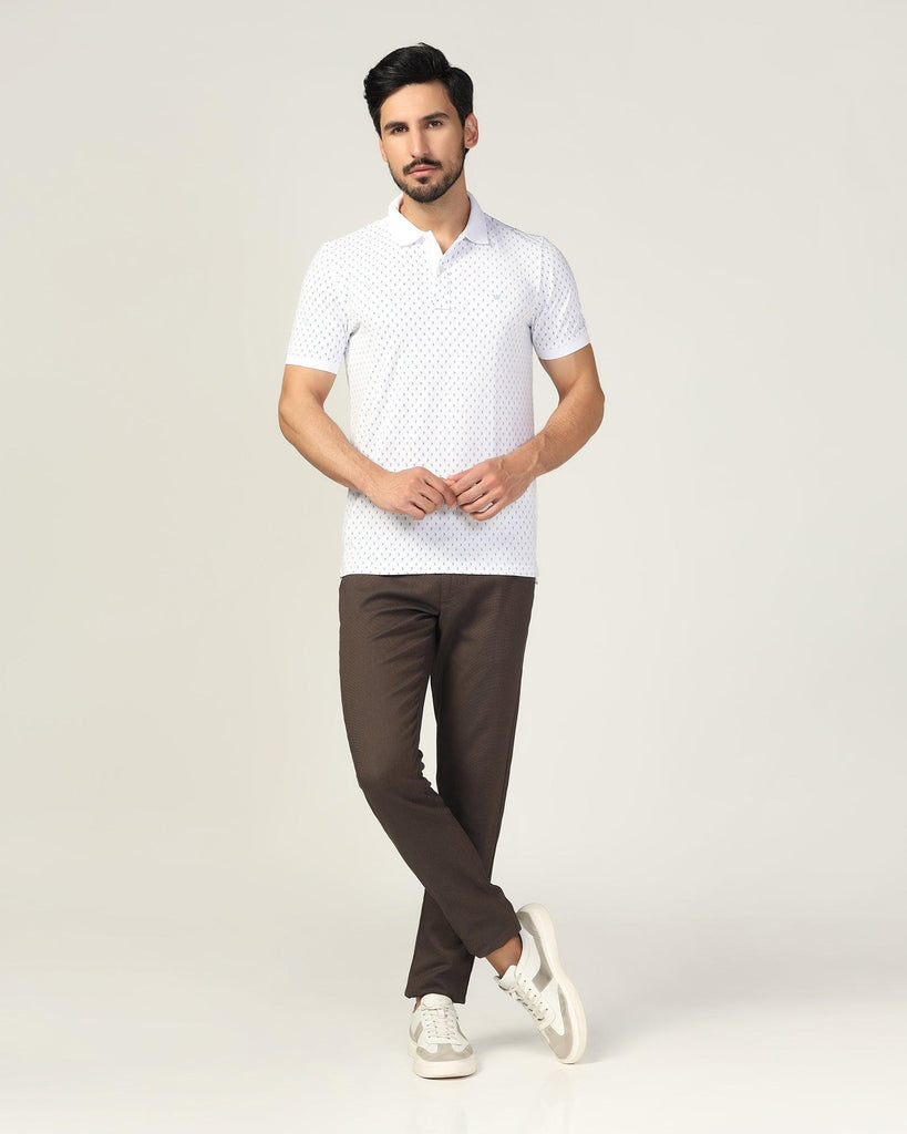 Polo White Printed T-Shirt - Luna