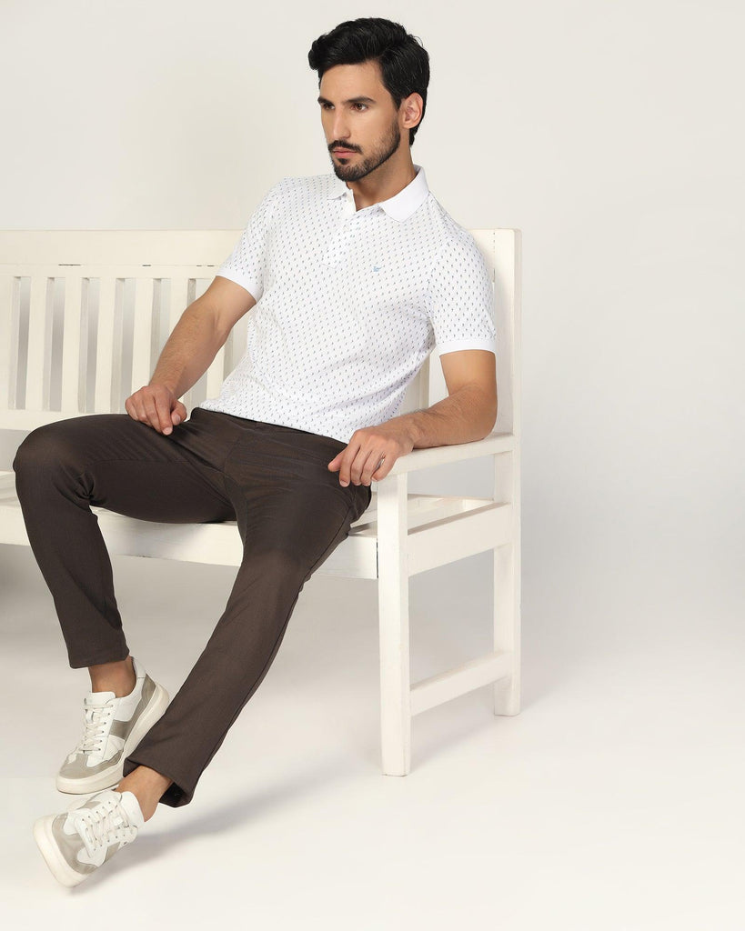 Polo White Printed T-Shirt - Luna