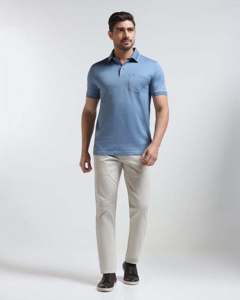 Polo Air Blue Solid T-Shirt - Peter