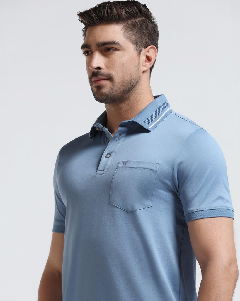 Polo Air Blue Solid T-Shirt - Peter