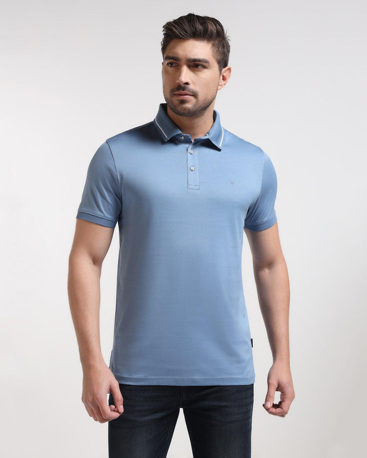 Polo Air Blue Solid T-Shirt - Peter