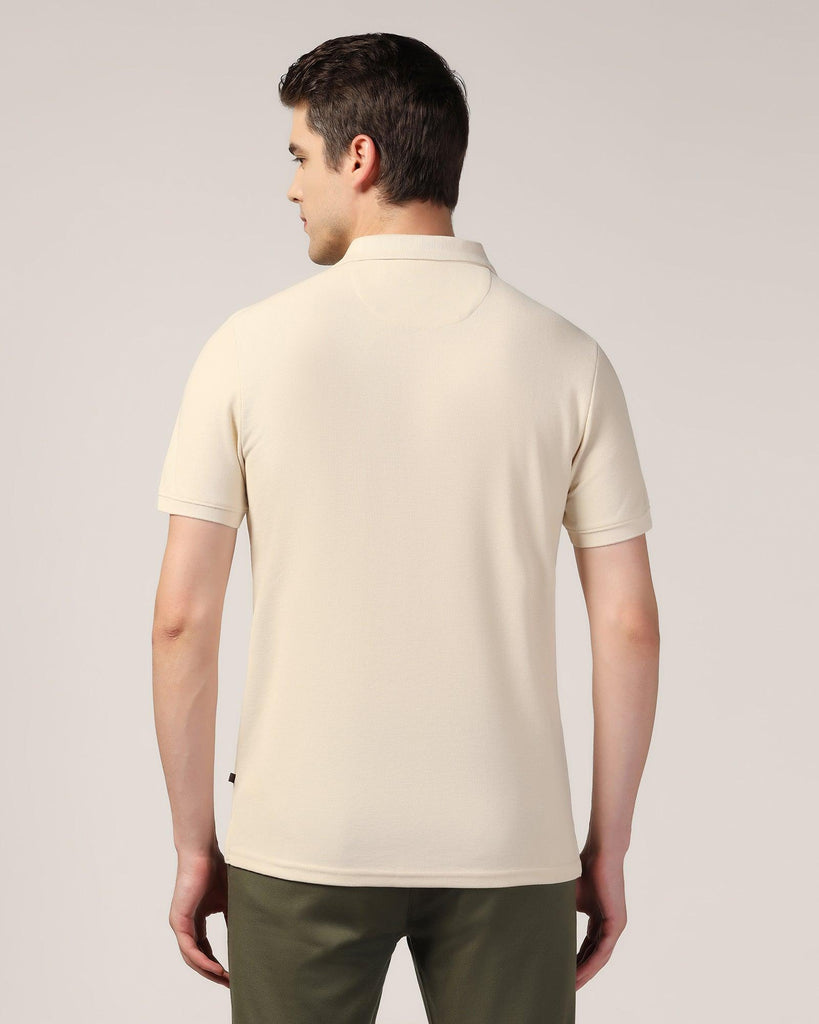 Polo Beige Solid T-Shirt - Jacob