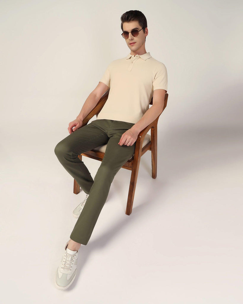 Polo Beige Solid T-Shirt - Jacob