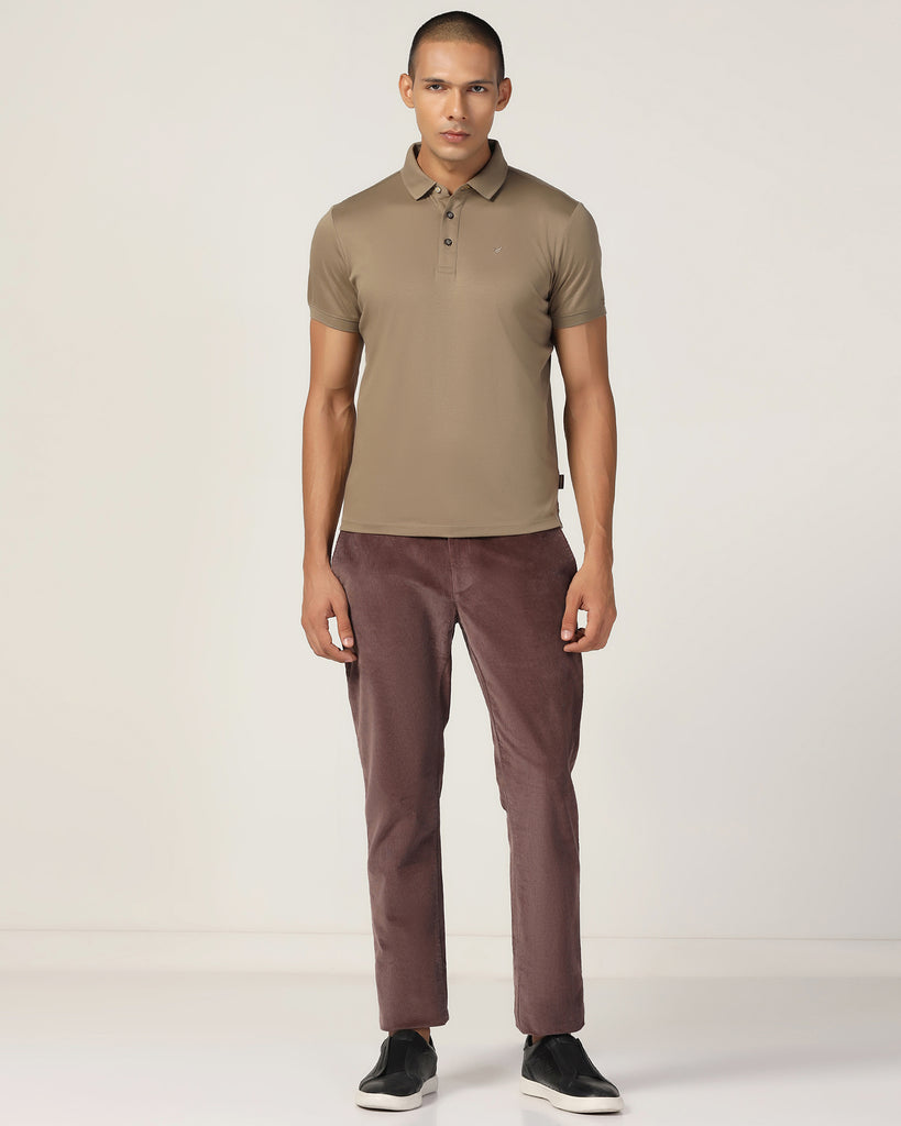 Polo Beige Solid T-Shirt - Toll