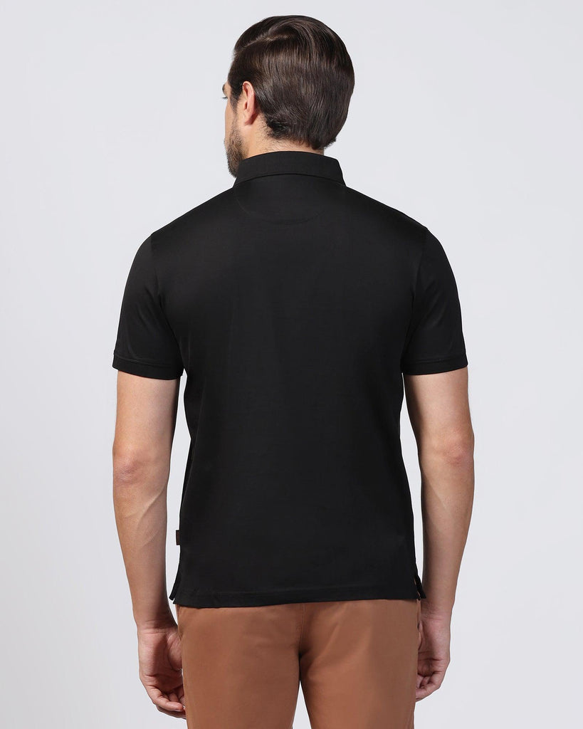 Polo Black Printed T-Shirt - Aquila