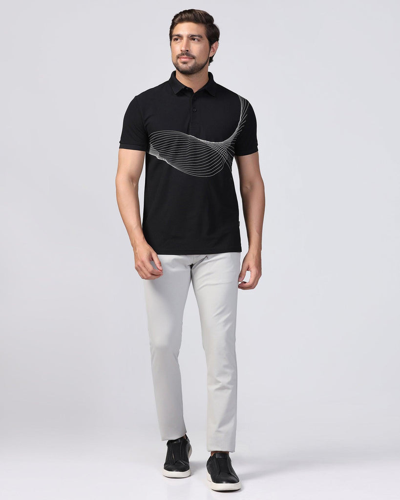 Polo Black Printed T-Shirt - Frost