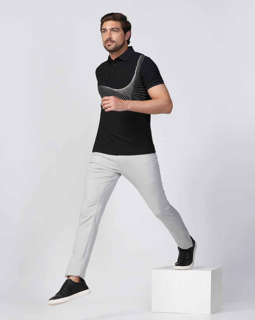 Polo Black Printed T-Shirt - Frost