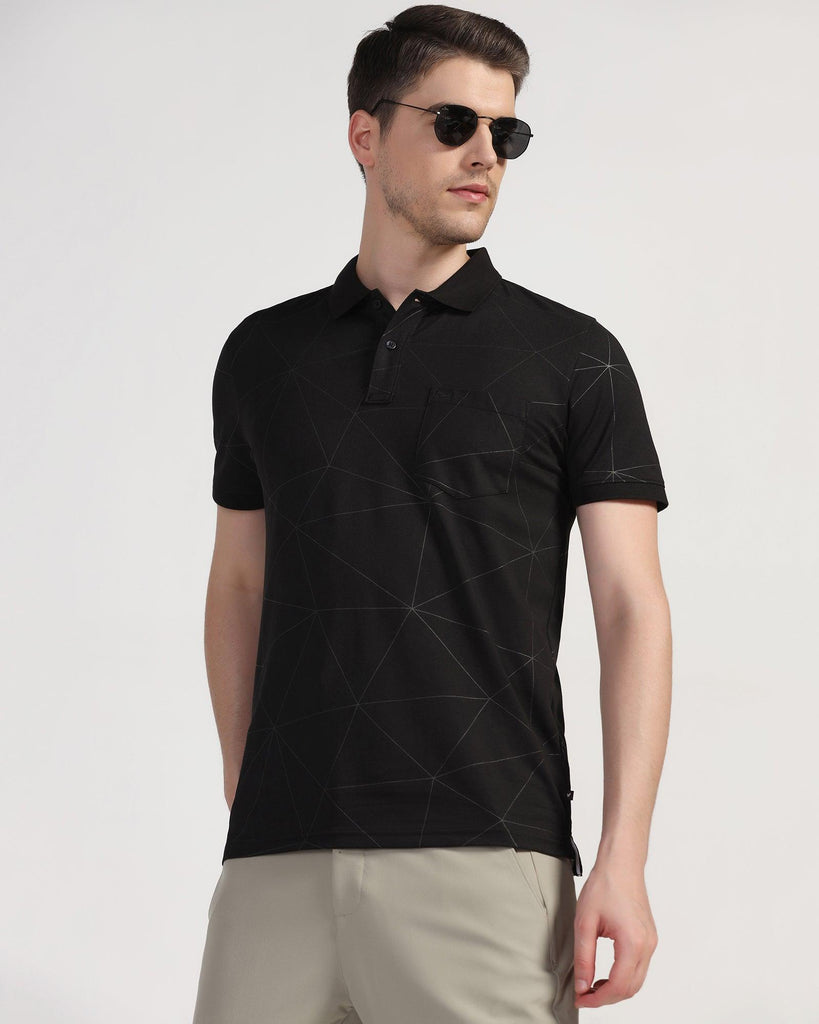 Polo Black Printed T-Shirt - Triey