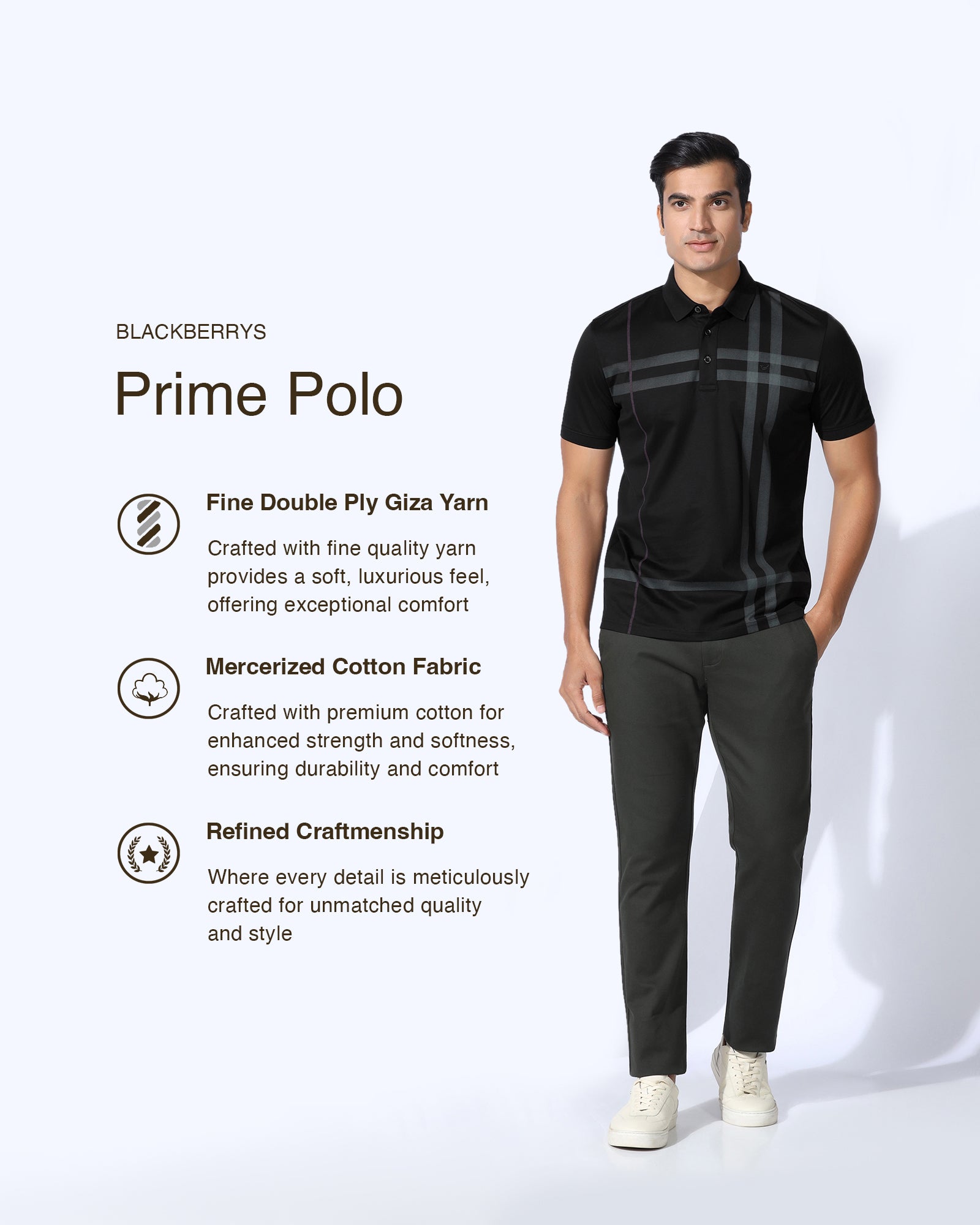 Buy Saddy Black Printed Polo T-Shirt Online India