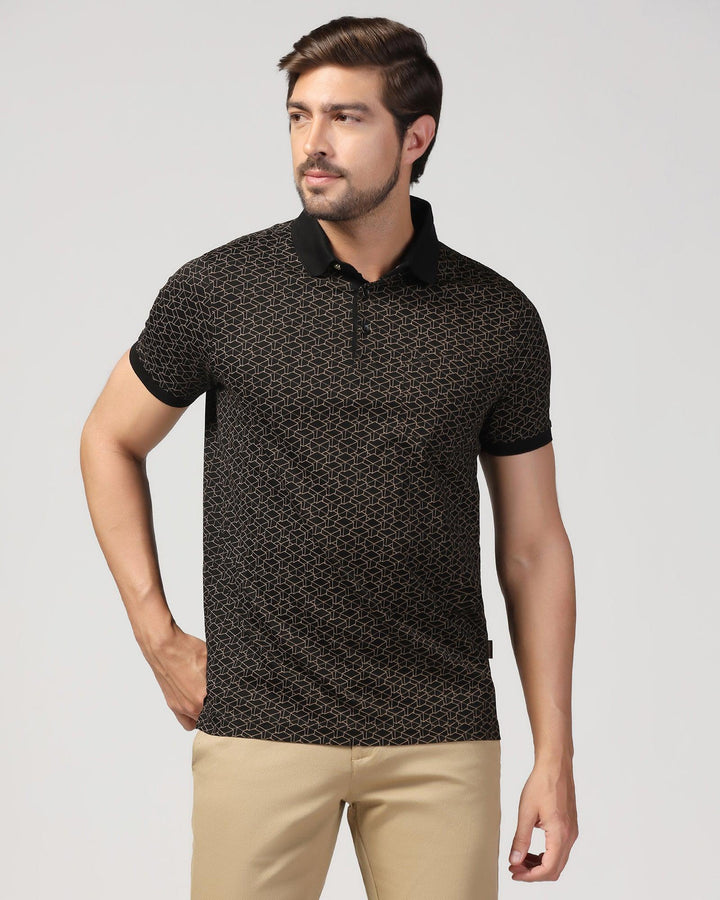 Polo Black Printed T-Shirt - Timmy