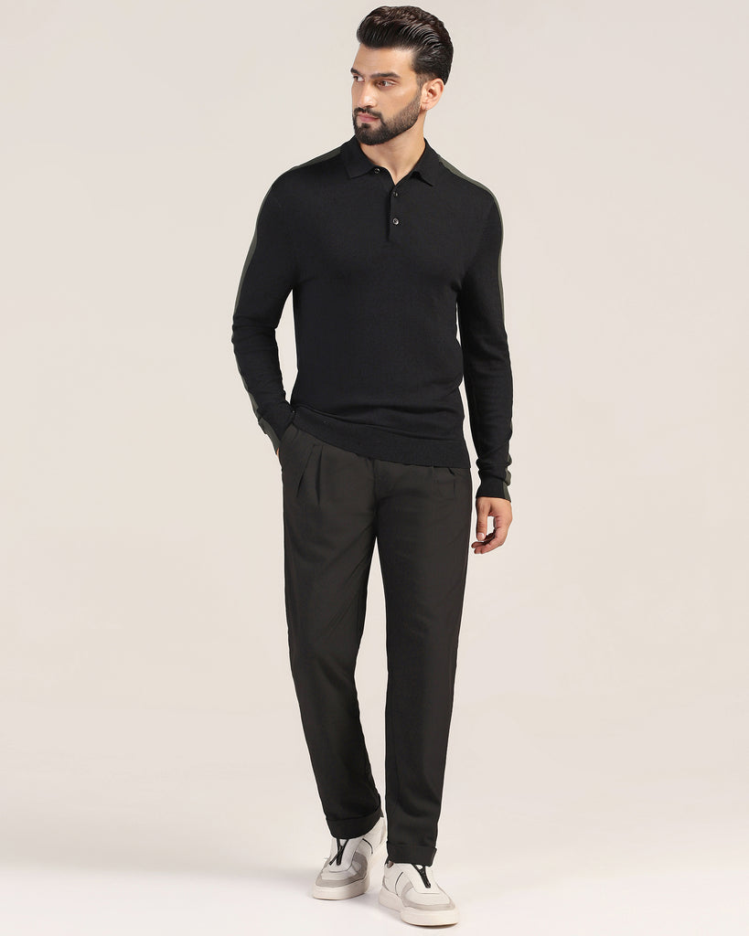 Polo Black Solid Sweater - Bond