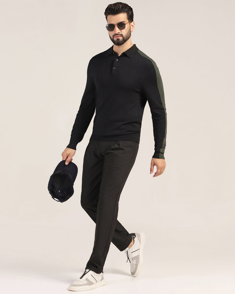 Polo Black Solid Sweater - Bond