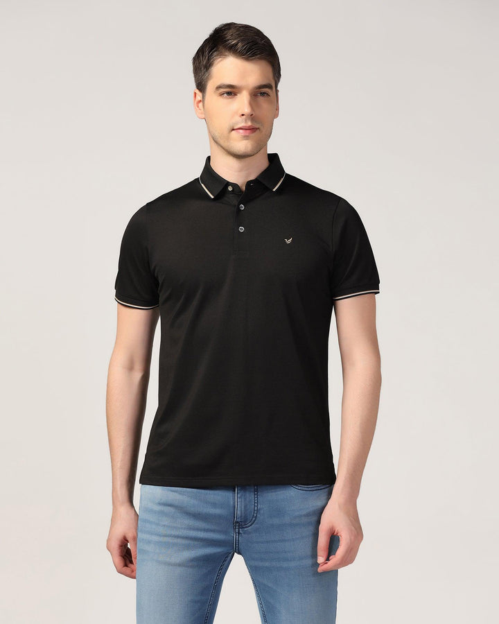 Polo Black Solid T-Shirt - Emerald