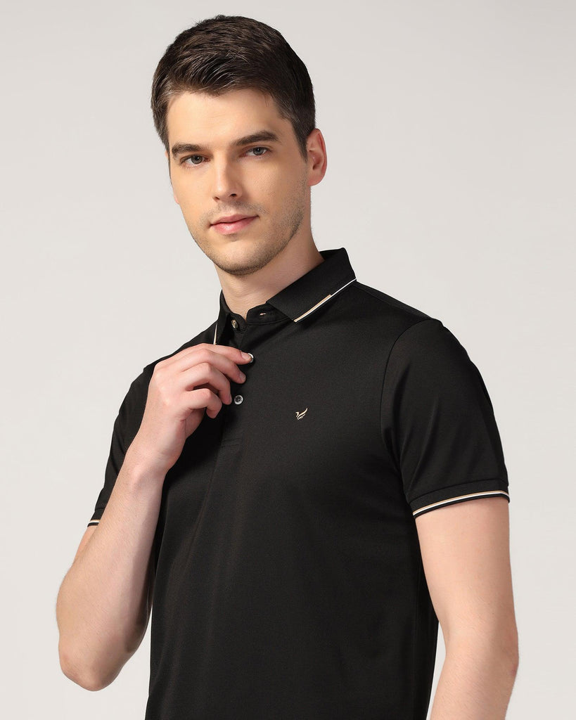 Polo Black Solid T-Shirt - Emerald