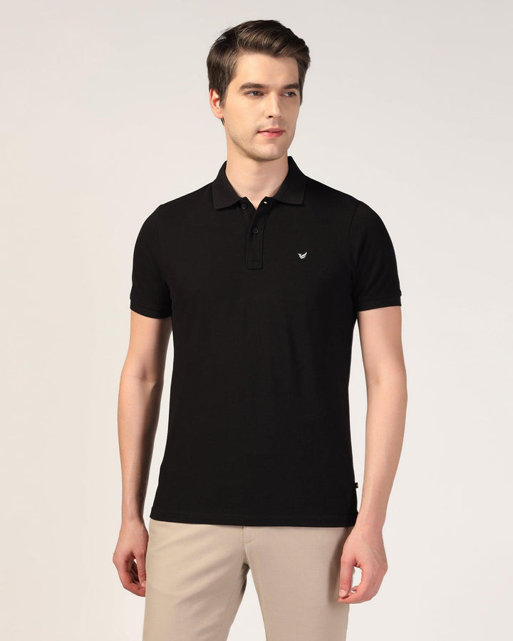 Polo Black Solid T-Shirt - Essen