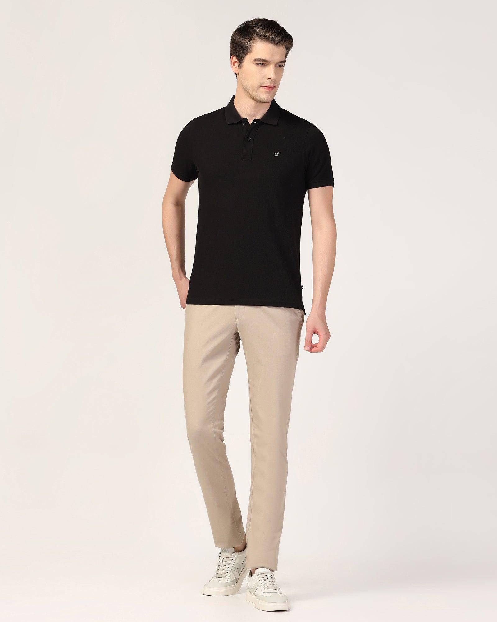 Polo Black Solid T-Shirt - Essen