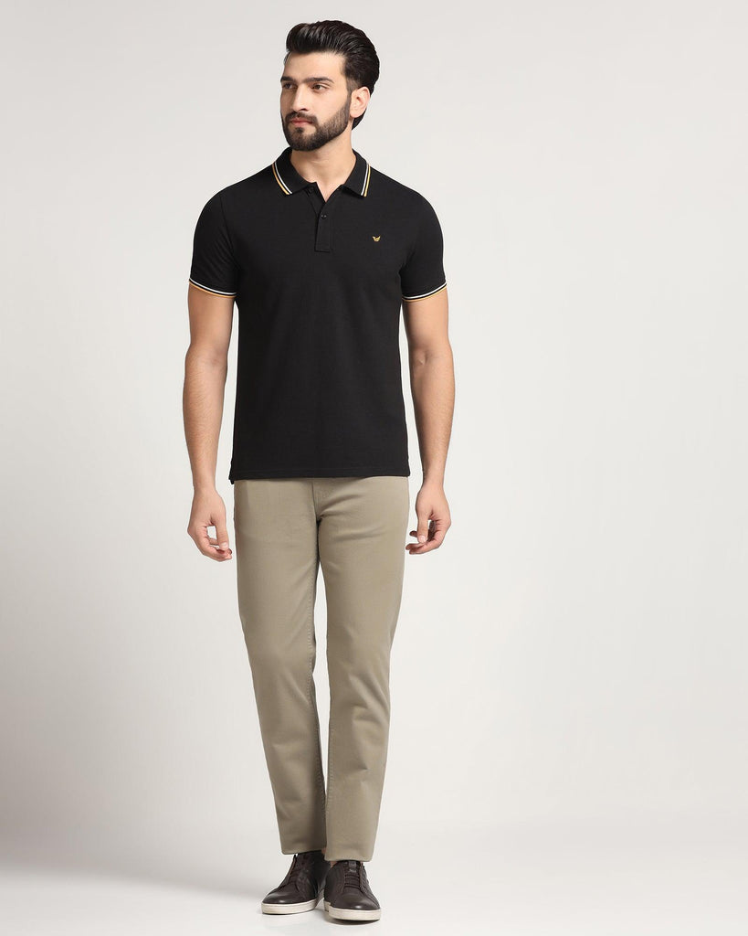 Polo Black Solid T-Shirt - Ollie