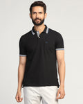Polo Black Solid T-Shirt - Taurus