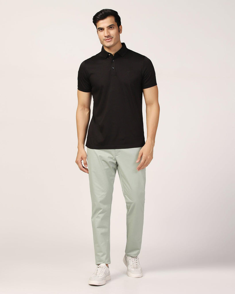 Polo Black Solid T-Shirt - Toll