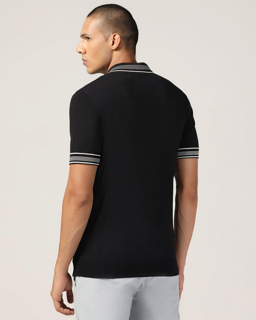 Polo Black Solid T-Shirt - Remi