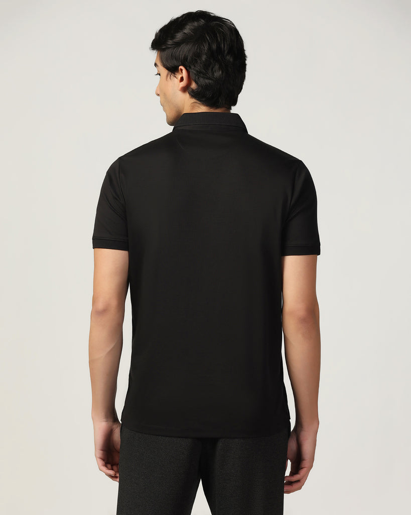 Polo Black Solid T-Shirt - Toll