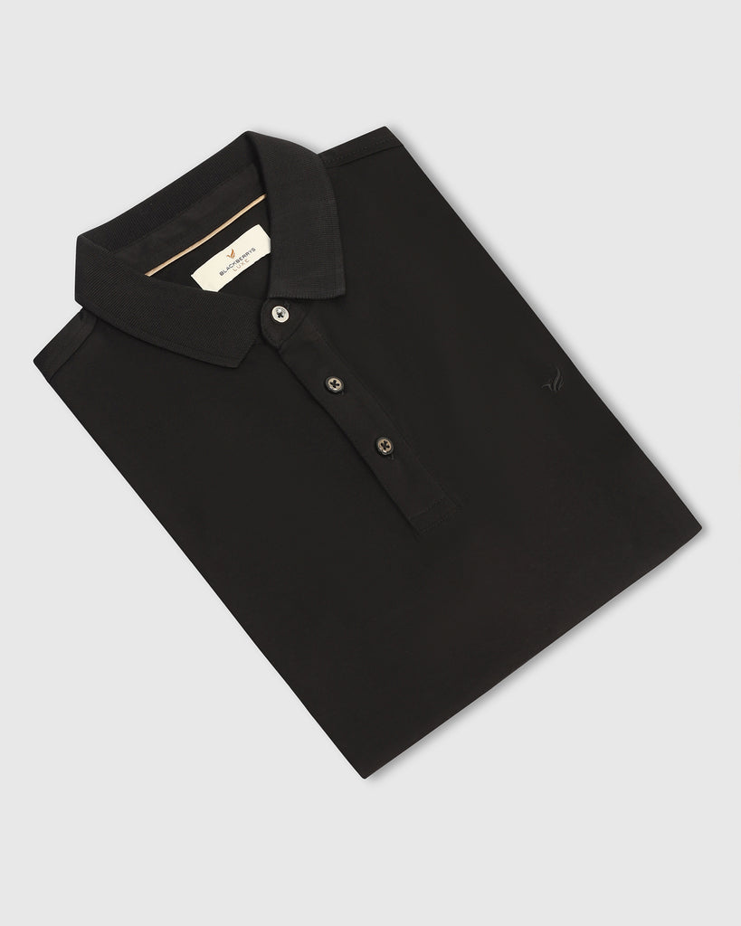 Polo Black Solid T-Shirt - Toll