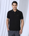 Polo Black Solid T-Shirt - Zephyr