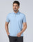 TechPro Polo Blue Solid T-Shirt - Limon