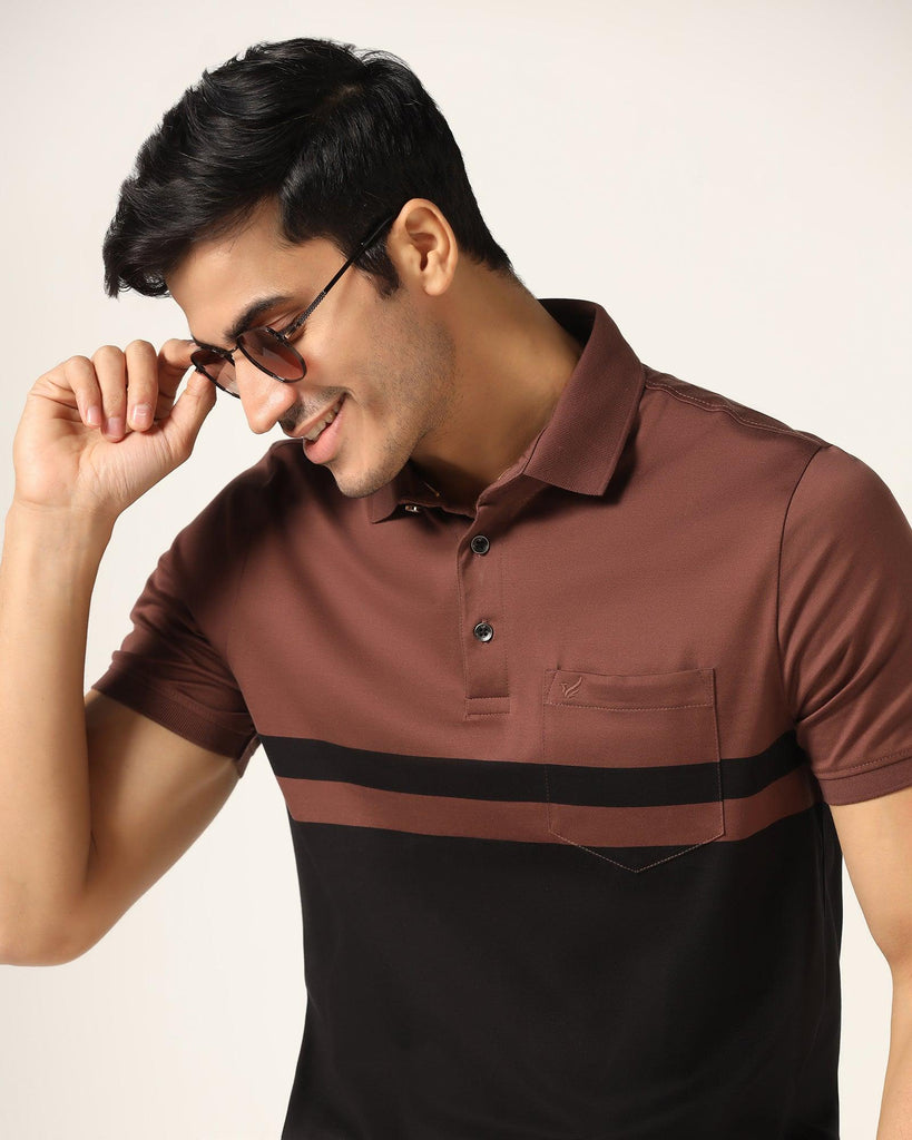 Polo Brown Solid T-Shirt - Ned