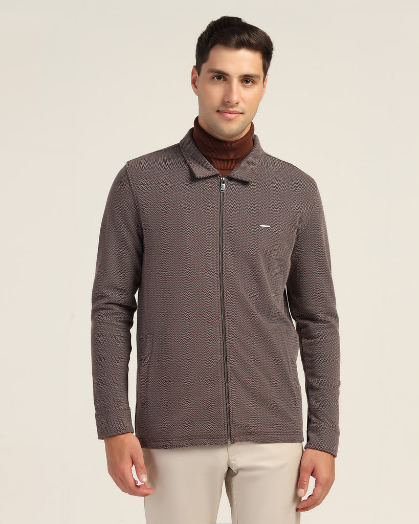 Polo Brown Structure Sweatshirt - Herring