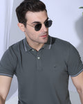 Polo Charcoal Solid T-Shirt - Diesel