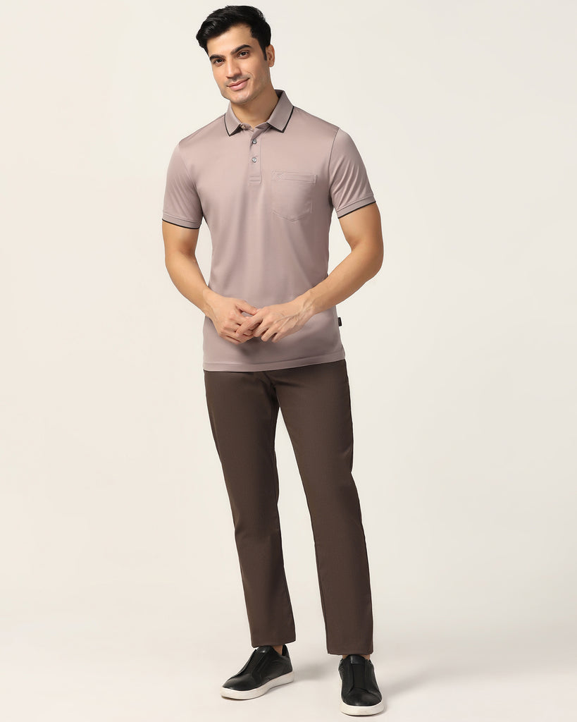 Polo Cloudy Grey Solid T-Shirt - Ether