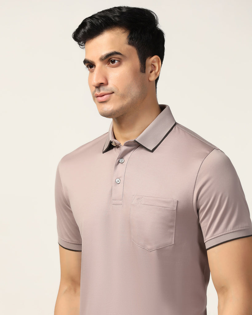 Polo Cloudy Grey Solid T-Shirt - Ether